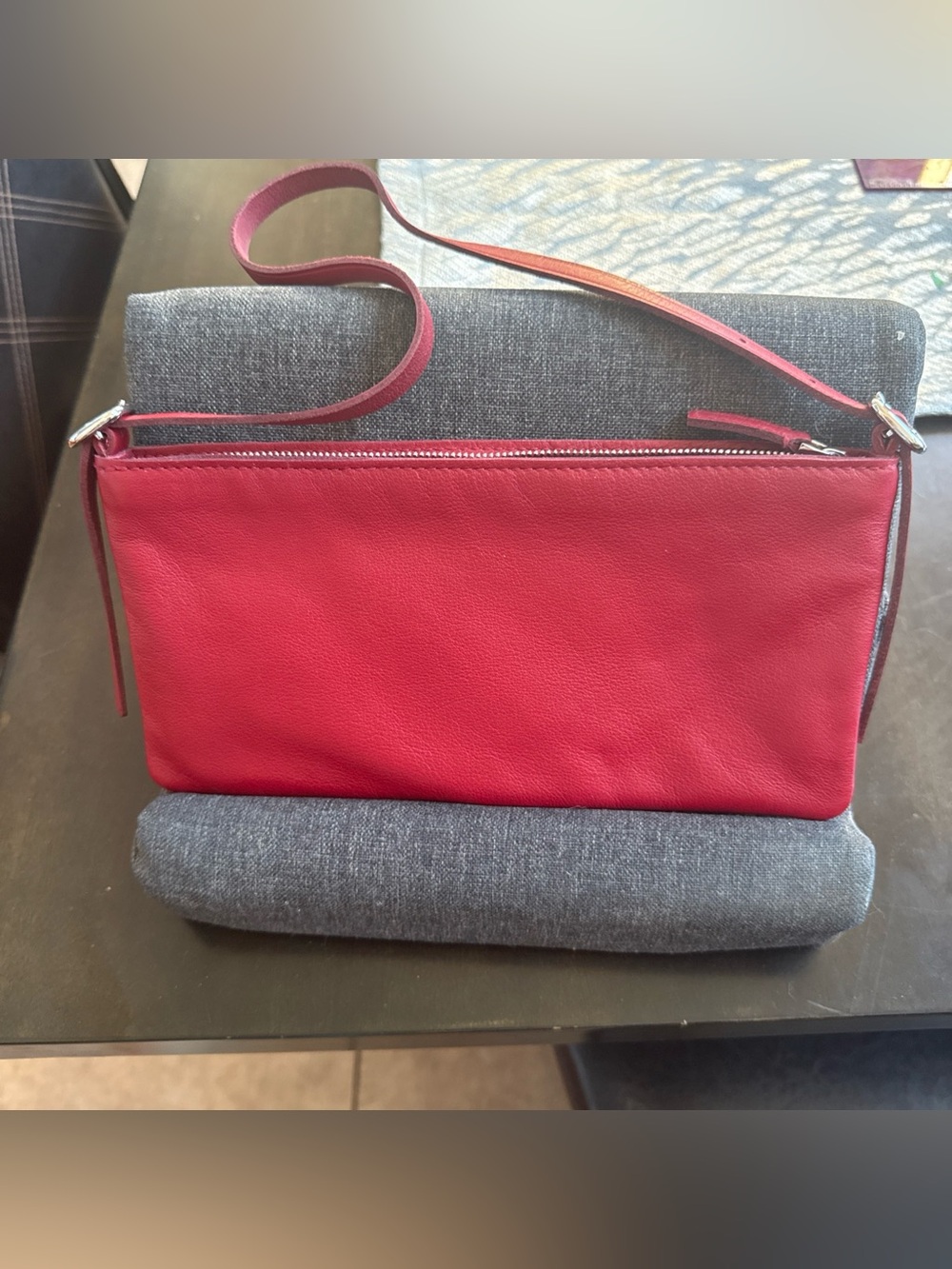 Madewell NWOAT Red Leather Shoulder Bag Purse